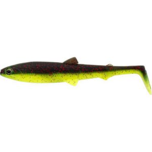 Guma WESTIN BullTeez Shadtail 9.5cm 7g Black/Chartreuse - obrazek 2