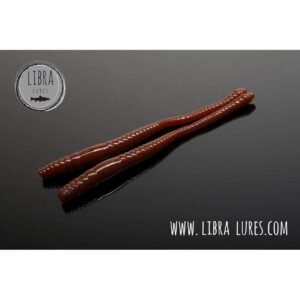 Przynęta LIBRA LURES Dying Worm 7cm -038 - brown- 15szt (zapach serowy) - obrazek 2