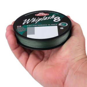Plecionka BERKLEY Whiplash8 GREEN 150m - 0.08mm - 12.9kg - obrazek 3