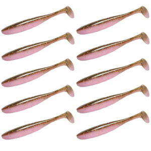 Keitech Easy Shiner 3"/7,6 cm LT#52 Green Pumpkin Pink - 10szt. - obrazek 1