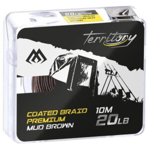 Plecionka przyponowa w otulinie MIKADO - Coated Braid Premium (Mud-Brown) 20LB 10M - op. 1szt - obrazek 1