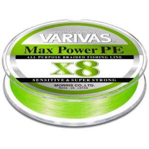 Plecionka Varivas Max Power X8 Premium 0.6 PE, 14,5lbs - 150m - Lime Green - obrazek 1