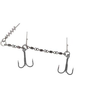 Dozbrojka z krętlików MIKADO Jaws Double Evo Stinger XL - 35kg - kotwice nr 2/0 - op.1szt. Do gum 18-22cm - obrazek 1