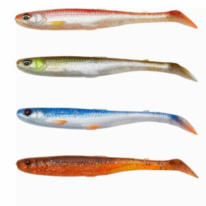 Zestaw gum SAVAGE GEAR Slender Scoop Shad 13cm 12g Clear Water Mix - 4szt - obrazek 1