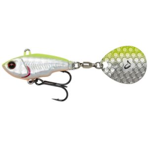 Wirujący ogonek SAVAGE GEAR FAT TAIL SPIN 5.5cm 9g - Lemon Back Flash - obrazek 1