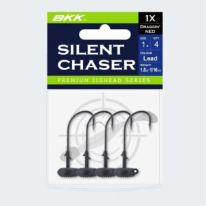 Główki jigowe BKK Silent Chaser-Draggin' NED Black, 3,5g - 1# - 4szt - obrazek 1