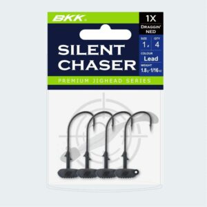Główki jigowe BKK Silent Chaser-Draggin' NED Black, 5,25g - 1/0# - 4szt - obrazek 1