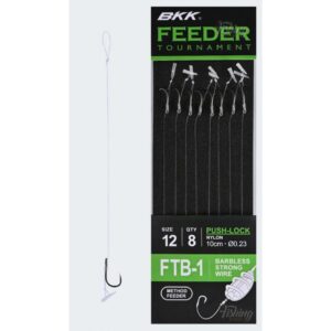 Przypony bezzadziorowe BKK Feeder Tournament FTB-1 Push Lock - #12 - obrazek 1