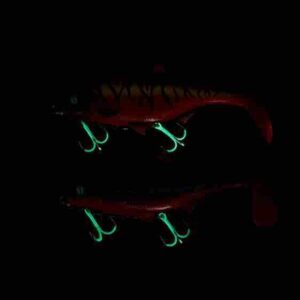 Dozbrojka z krętlików MIKADO Jaws Double Evo Stinger Fluo - 25kg - kotwice nr 1/0 - op.1szt. Do gum 18-22cm - obrazek 2