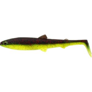 Guma WESTIN BullTeez Shadtail 7.5cm 4g Black/Chartreuse - obrazek 1