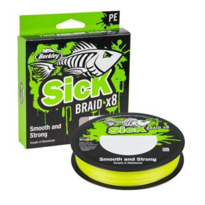 Plecionka BERKLEY Sick Braid 8 Flame Green 150m - 0.08mm - 6kg - obrazek 1