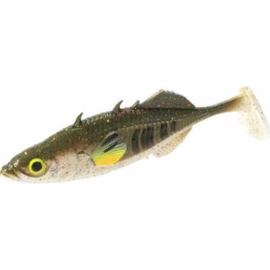 Guma MIKADO Real Fish Real Fish Stickleback 8cm Green Pumpkin 1szt - obrazek 1