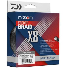 Plecionka DAIWA N'ZON X8 Braid 0.10mm - 150m - 7kg - Steel Gray - obrazek 1