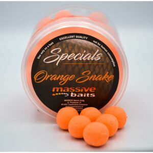 Kulki haczykowe Massive Baits Pop-Ups 14mm - 200ml - Orange Snake - obrazek 1