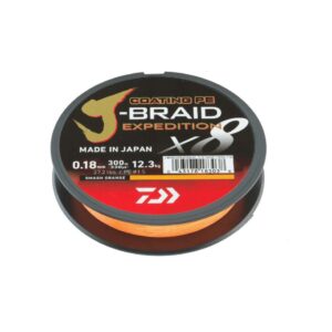 Plecionka Daiwa J-Braid Expedition X8E 0.06mm / 150m / Smash Orange - obrazek 1