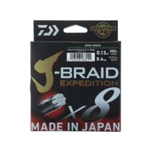 Plecionka Daiwa J-Braid Expedition X8E 0.13mm / 150m / Dark Green - obrazek 1