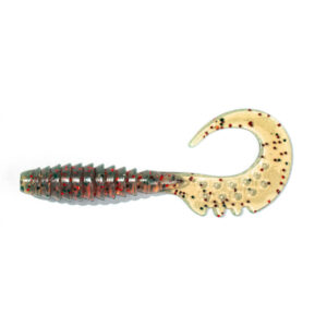 Przynęta FishUp Fancy Grub 2,5” (6,35 cm) - #019 Motor Oil / Red - 10 szt. - obrazek 1