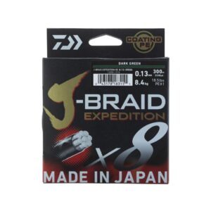Plecionka Daiwa J-Braid Expedition X8E 0.22mm / 150mm / Dark Green