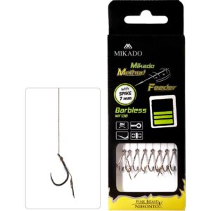 Przypon MIKADO MF z igłą- hak bez zadziora nr 10 DB / plecionka: 0.12mm/10cm - op.8szt. - obrazek 1