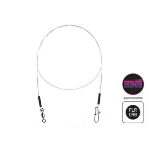 Przypon DELPHIN Fluorocarbonowy BOMB! z krętlikiem i agrafką 20cm/7kg - 2szt. - obrazek 2