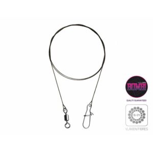 Przypon DELPHIN Wolframowy BOMB! z krętlikiem i agrafką 35cm/11kg - 2szt. - obrazek 2