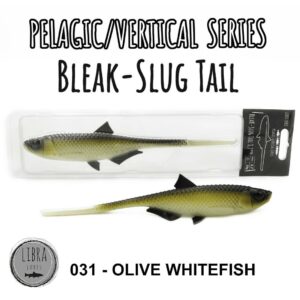 Przynęta LIBRA LURES BLEAK - SLUG TAIL 8,2" (20.8cm) - 30g - 031 OLIVE WHITEFISH - obrazek 1