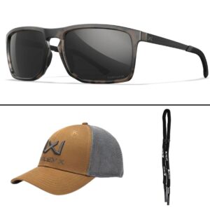 Okulary Wiley X - Axe Captivate Polarized Black Mirror Lenses with Matte Tortoise Brown Frame - obrazek 3