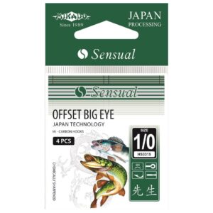 Haczyki Mikado SENSUAL - OFFSET BIG EYE Nr. 4/0 BN - torebka 3szt - obrazek 1