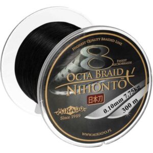 Plecionka Mikado NIHONTO OCTA BRAID  023 BLACK 300M - obrazek 2