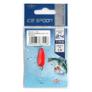 Wahadłówka MIKADO Mini Spoon- 2.4cm/ 2.5g/ Czerwono Srebrna- op.1szt. - obrazek 2
