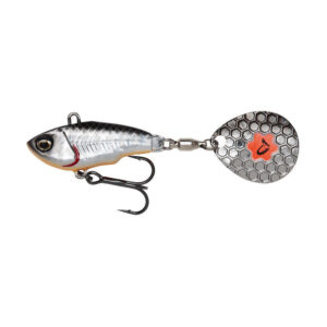 Wirujący ogonek SAVAGE GEAR FAT TAIL SPIN 5.5cm 9g - Dirty Silver - obrazek 1