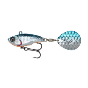 Wirujący ogonek SAVAGE GEAR FAT Tail Spin 8cm 24g - Blue Silver - obrazek 1
