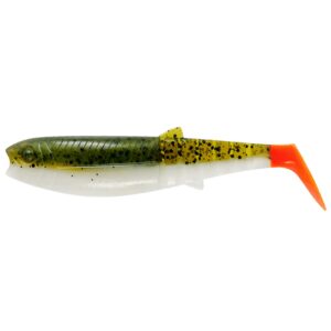 Guma SAVAGE GEAR Cannibal 10cm 9g Olive Hot Orange - obrazek 1