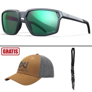 Okulary Wiley X - Sierra Captivate Polarized Green Mirror Amber Matte Graphite Frame - obrazek 3