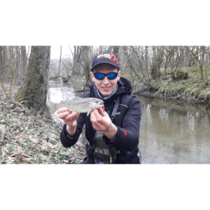 Wahadłówka Trout Campione MIKADO - 2,2cm - Biało-niebieski - obrazek 2