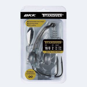 Haczyki offsetowe z obciążeniem BKK Titan Diver+ rozmiar 18/0, waga 32g; 42g, op. 2szt - obrazek 2