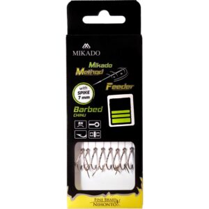 Przypon MIKADO Method Feeder z igłą - hak zadziorem nr 14 / żyłka: 0.10mm/10cm - op.8szt. - obrazek 2