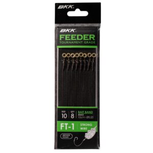 Przypony BKK Feeder Tournament FT-1 Bait Band Rigs - Braid - 10cm -#8 - obrazek 1