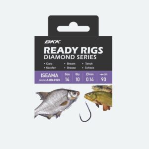 Haczyki z przyponem BKK Iseama GD 12#, Ø 0.14mm, 70cm - obrazek 2