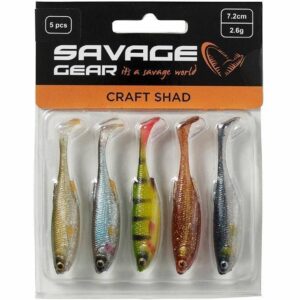 Zestaw gum SAVAGE GEAR Craft Shad 8.8cm - Clear Water Mix - 5szt - obrazek 3