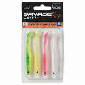 Zestaw gum SAVAGE GEAR Slender Scoop Shad 13cm 12g Dark Water Mix - 4szt - obrazek 3