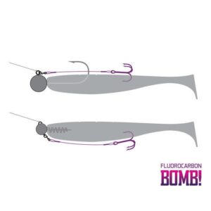 Dozbrojka Sandaczowa DELPHIN BOMB! Twisto RIGS Fluorocarbon #8/6cm - 3 szt. Do gum 10-12cm - obrazek 3