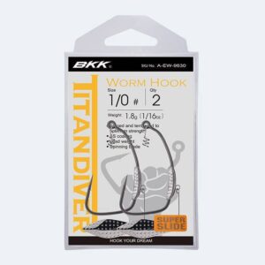 Haczyki offsetowe z obciążeniem BKK Titan Diver rozmiar 3/0, waga 3.8g, op. 2szt - obrazek 2