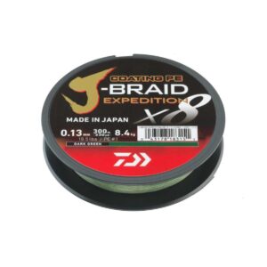 Plecionka Daiwa J-Braid Expedition X8E 0.18mm / 150mm / Dark Green - obrazek 2