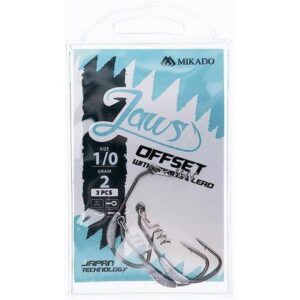 Haczyki Ofsetowe z wkrętem i obciążeniem MIKADO JAWS Nr 4/0 5g - op.3szt. - obrazek 3