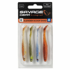 Zestaw gum SAVAGE GEAR Slender Scoop Shad 13cm 12g Clear Water Mix - 4szt - obrazek 3