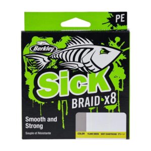 Plecionka BERKLEY Sick Braid 8 Flame Green 150m - 0.08mm - 6kg - obrazek 3
