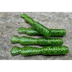 Przynęta Great Fish GF2 Leech - 6cm - 1.8g - Glitter Green - Bezzapachowy - 10szt. - obrazek 3