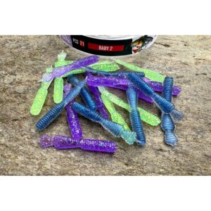 Przynęta Great Fish GF2 Baby Leech - 3.3cm - 0.36g - MIX2 - Bezzapachowy - 21szt. - obrazek 3