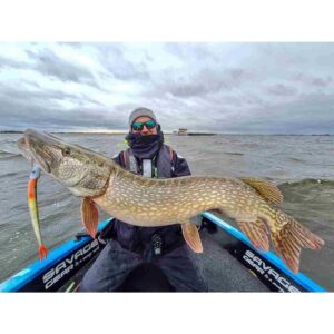 Główka z wkrętką i kotwiczką SAVAGE GEAR Monster Vertical Heads 40g #1 White Fish - obrazek 4